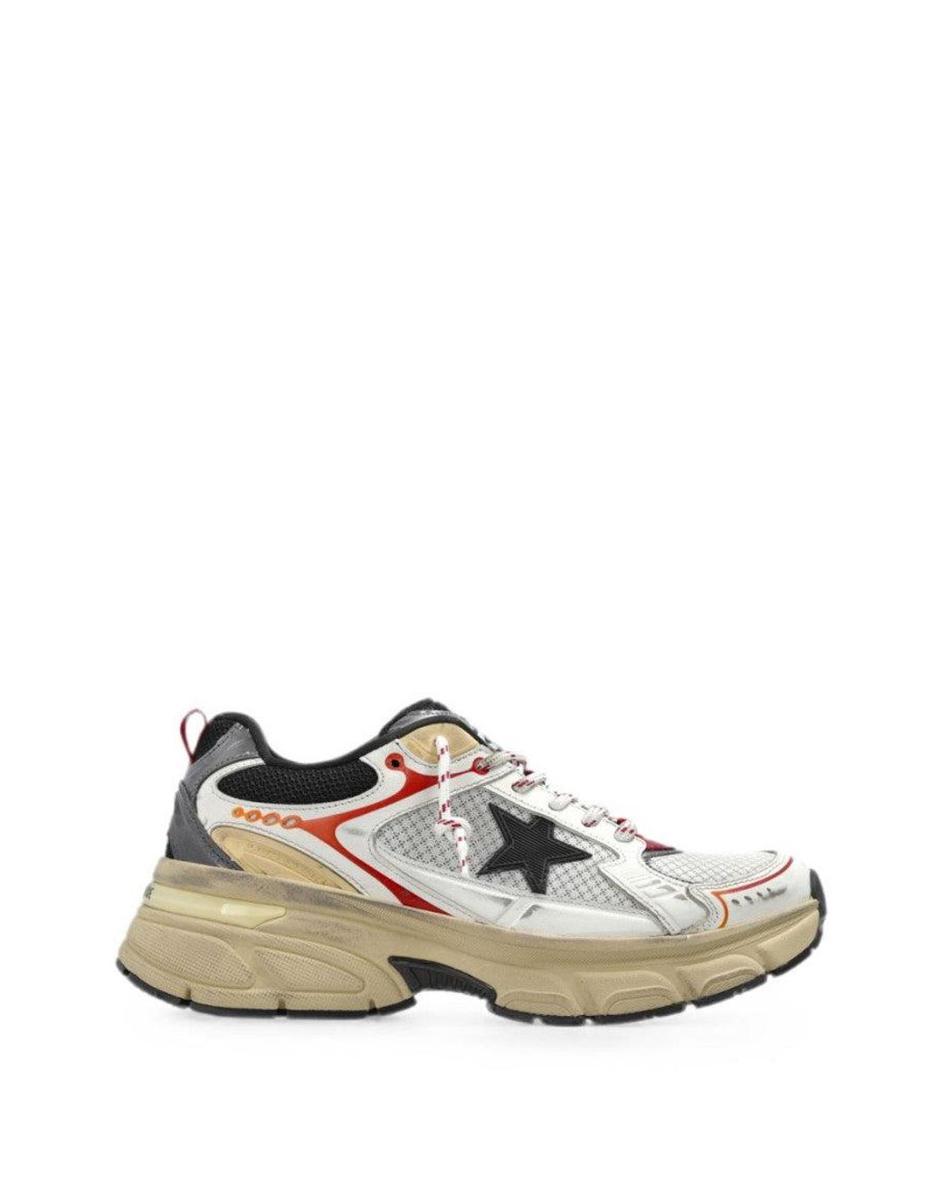 Golden Goose Deluxe Brand White Multi Color Lightstar Sneakers