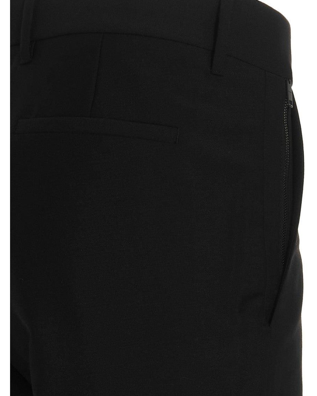 Givenchy Black Flat Front Pants for men