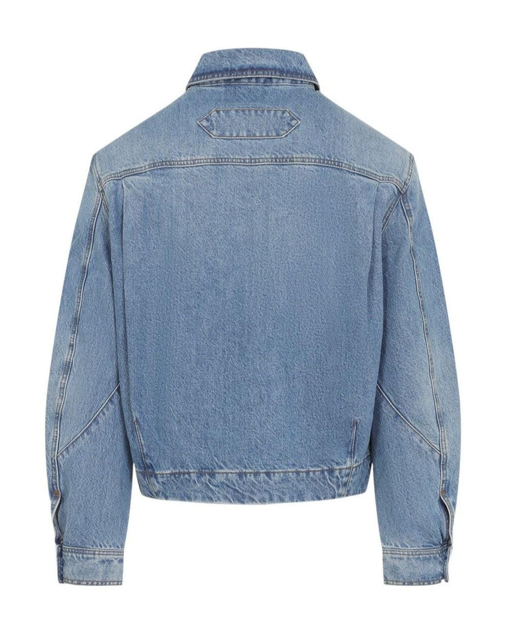Jacquemus Blue Denim Logo Jacket for men