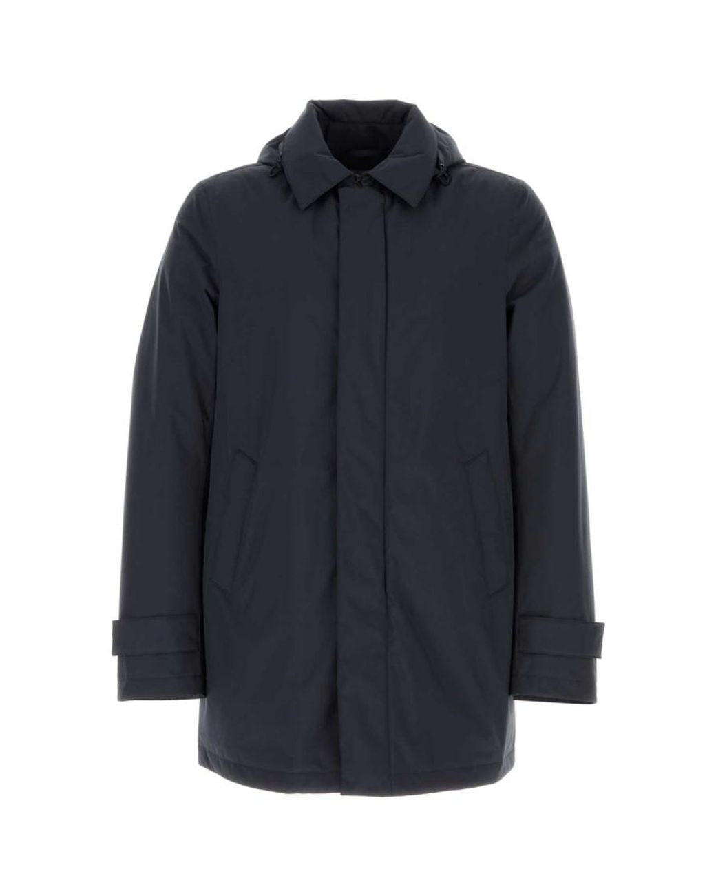 Herno Blue Hood Parka Jacket for men