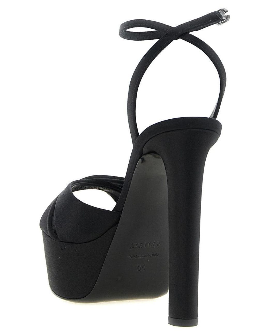 Le Silla Black Ankle Strap Heels