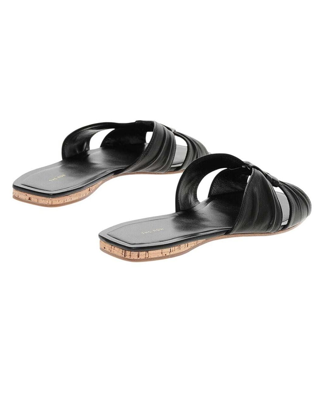 The Row Black Leather Flats