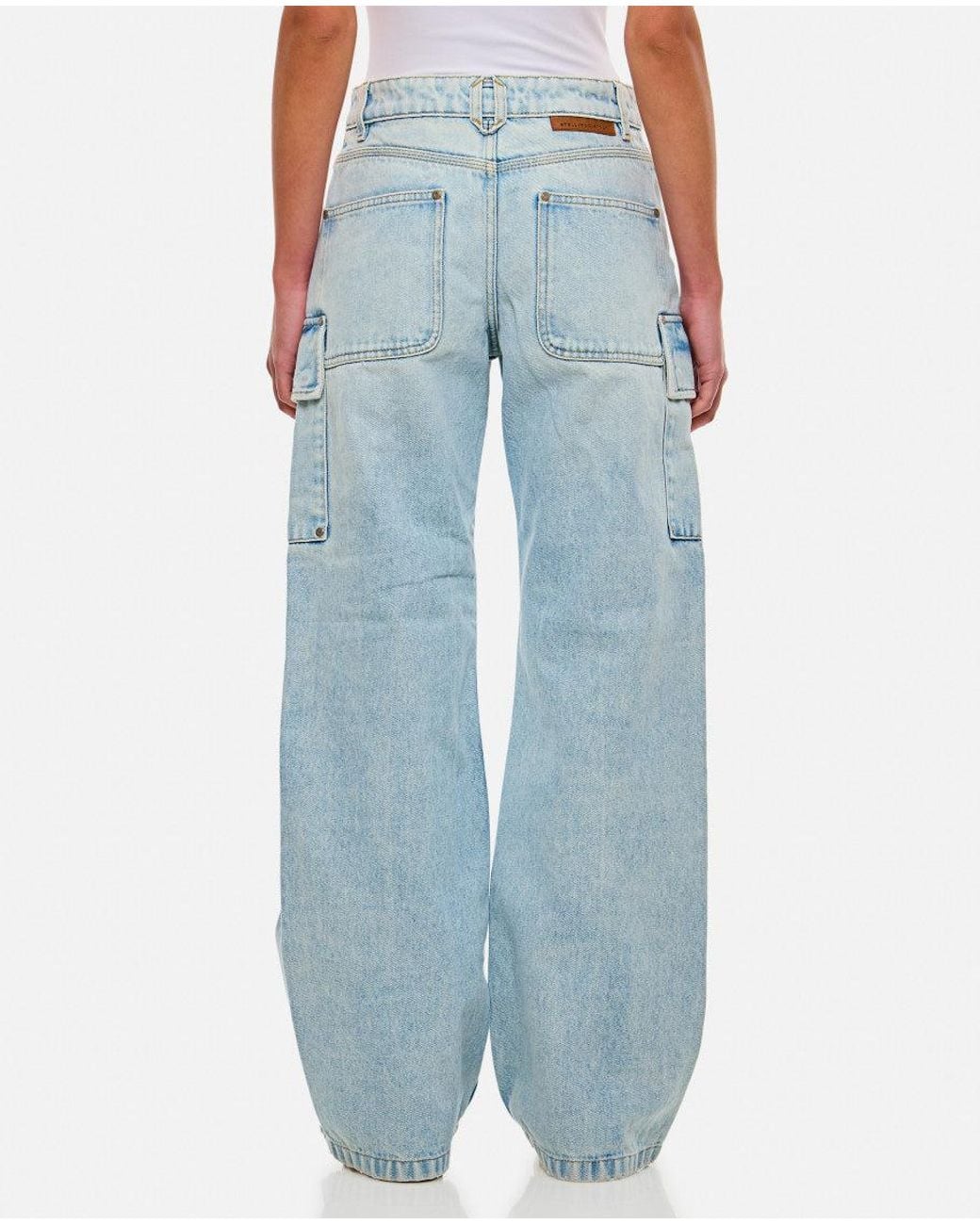 Stella McCartney Blue Front Zip Cargo Denim