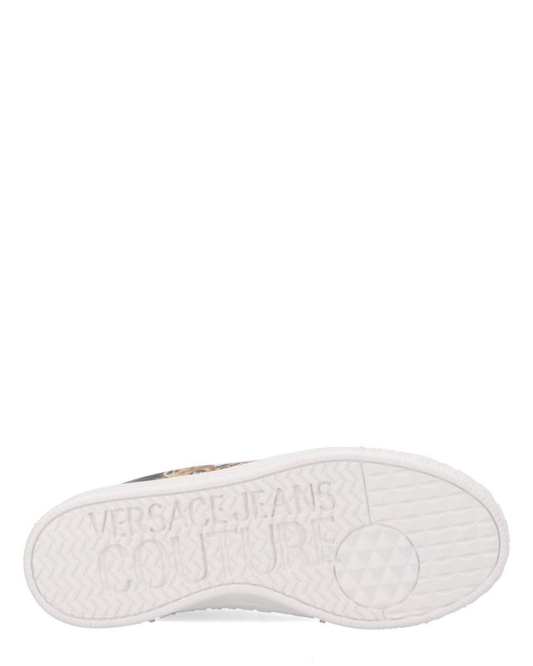 Versace Jeans Couture Black Graphic Wave Sneakers