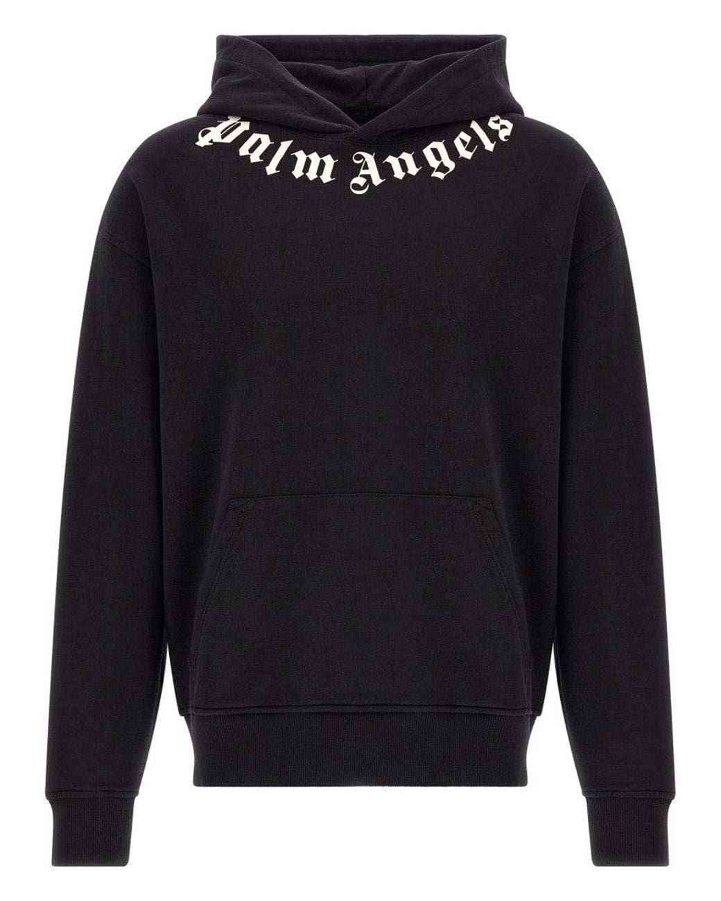 Palm Angels Black Logo Hoodie for men