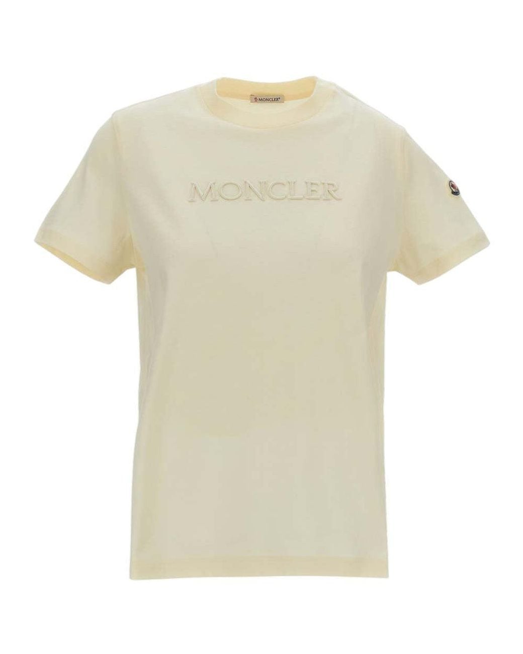 Moncler White Off Crew Neck T-Shirt