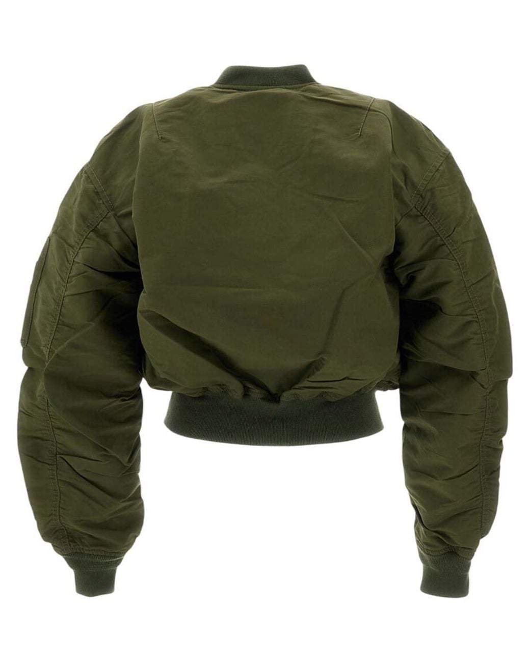 And Wander Green Solid Bomber Jacket for men