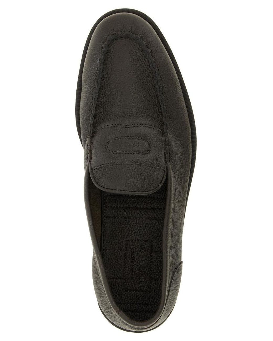 John Lobb Black 'Pace' Loafers for men