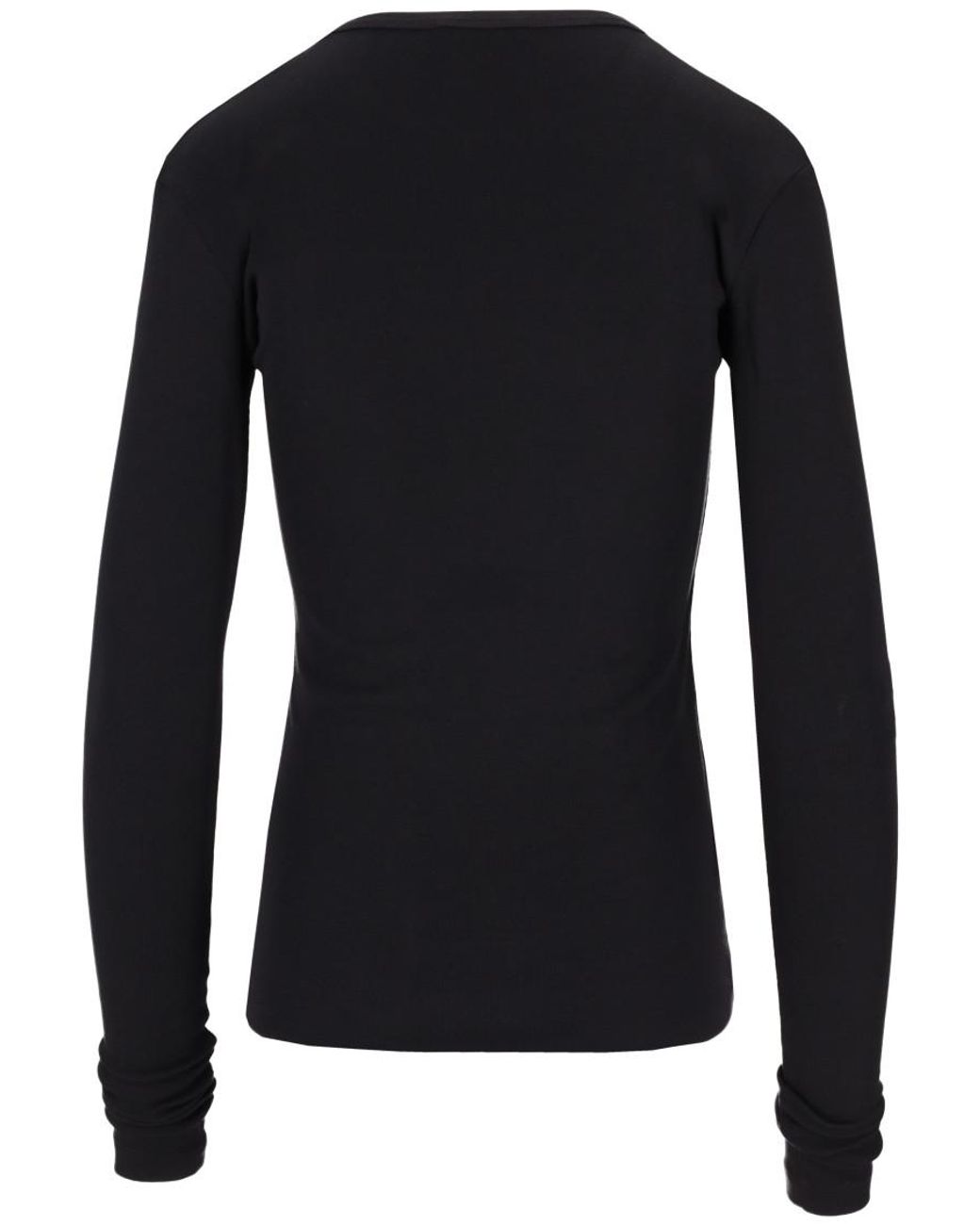 Ann Demeulemeester Black Solid Crew Neck T-Shirt