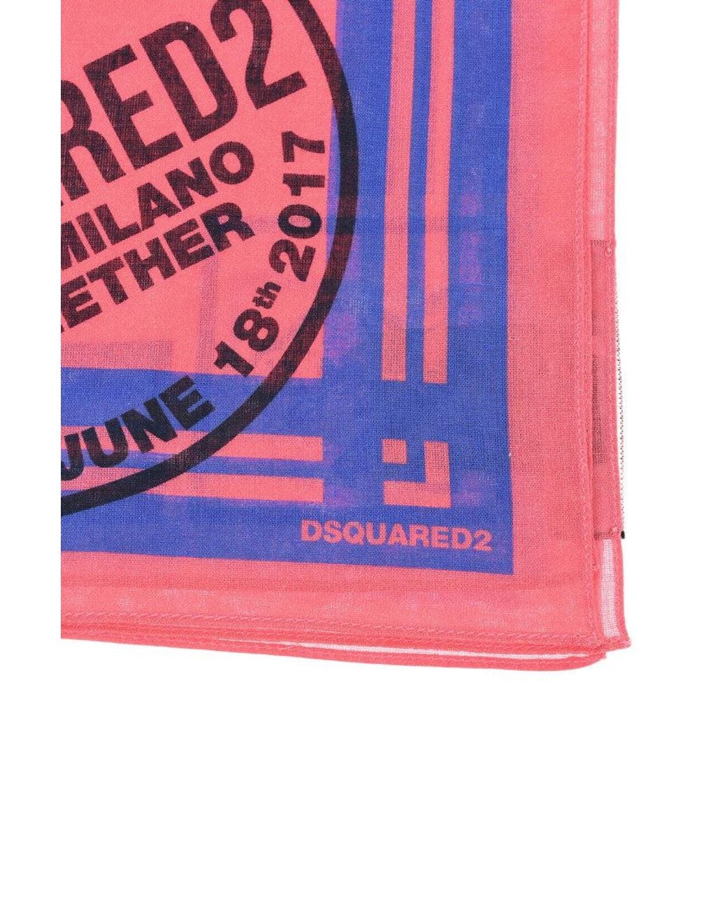 DSquared² Pink Logo Scarf for men