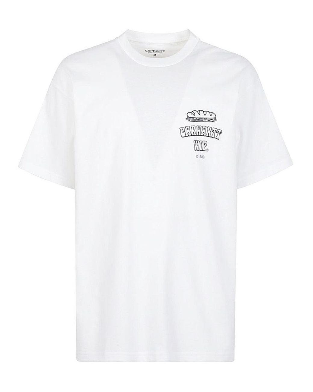 Carhartt White Crewneck Logo T-Shirt for men