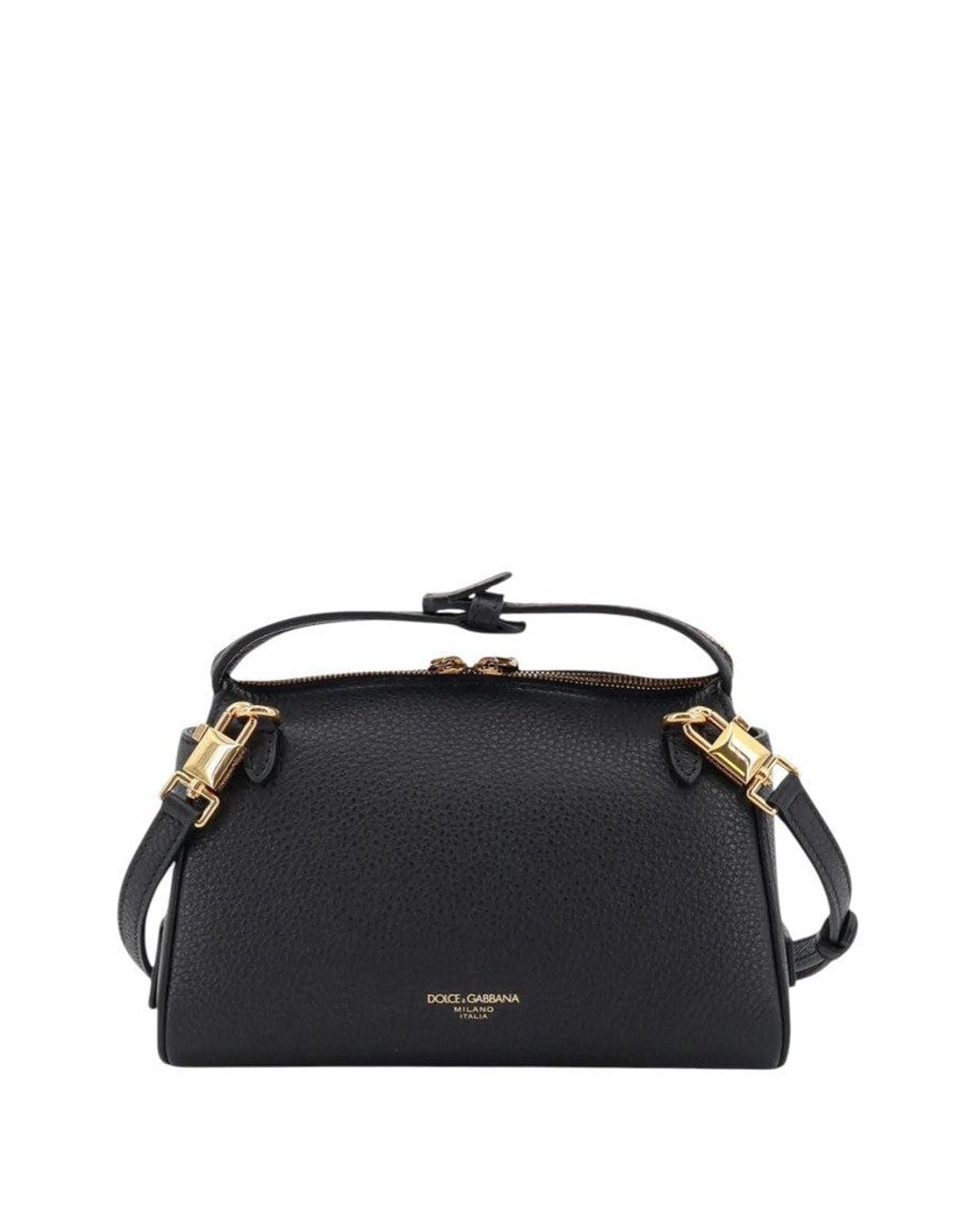Dolce & Gabbana Black Vittoria Mini Crossbody Bag