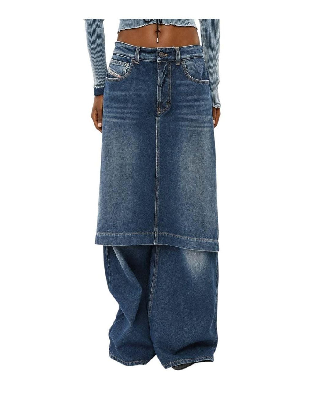 DIESEL Blue Loose Low Rise Jeans