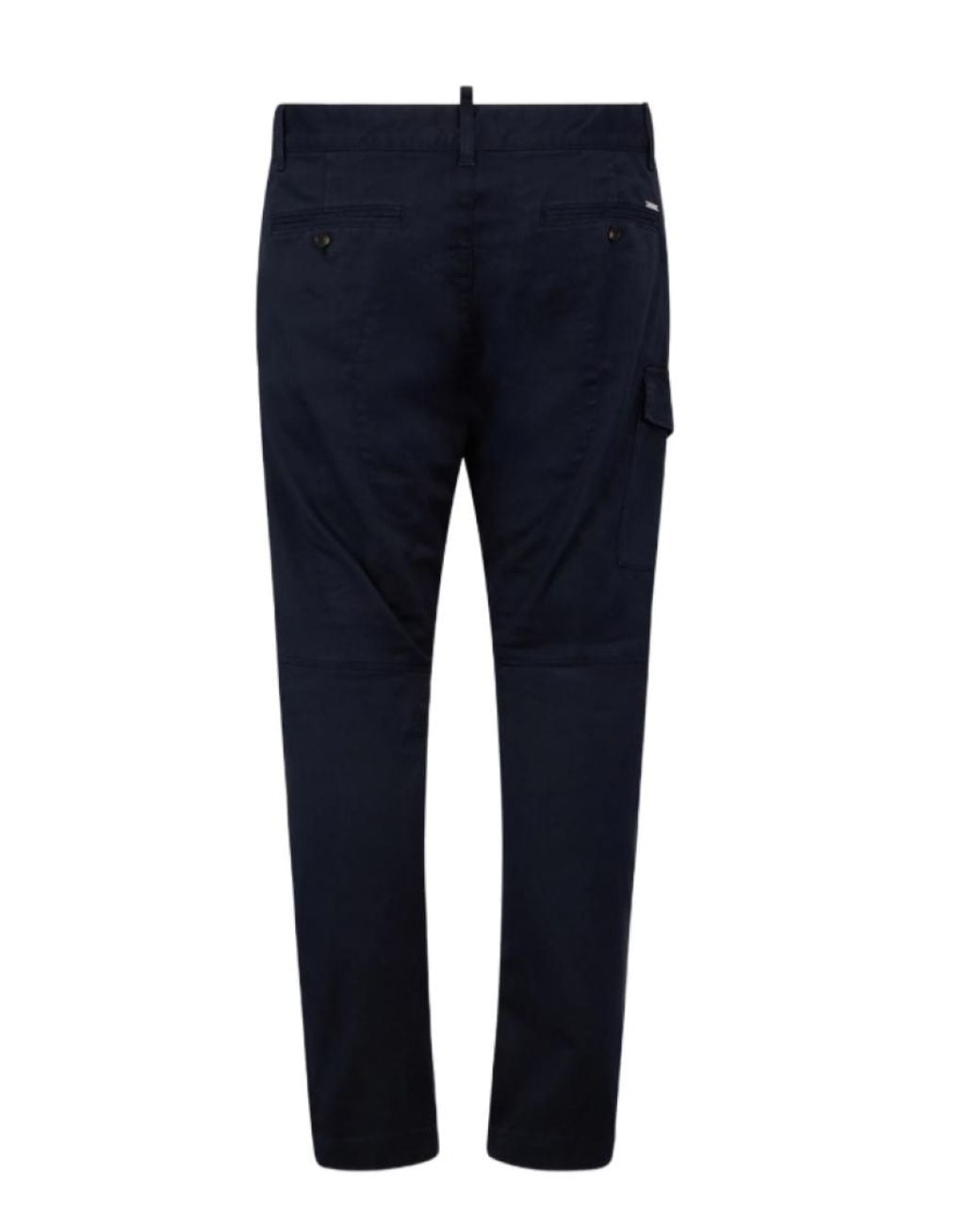 DSquared² Blue Solid Cargos Pants for men