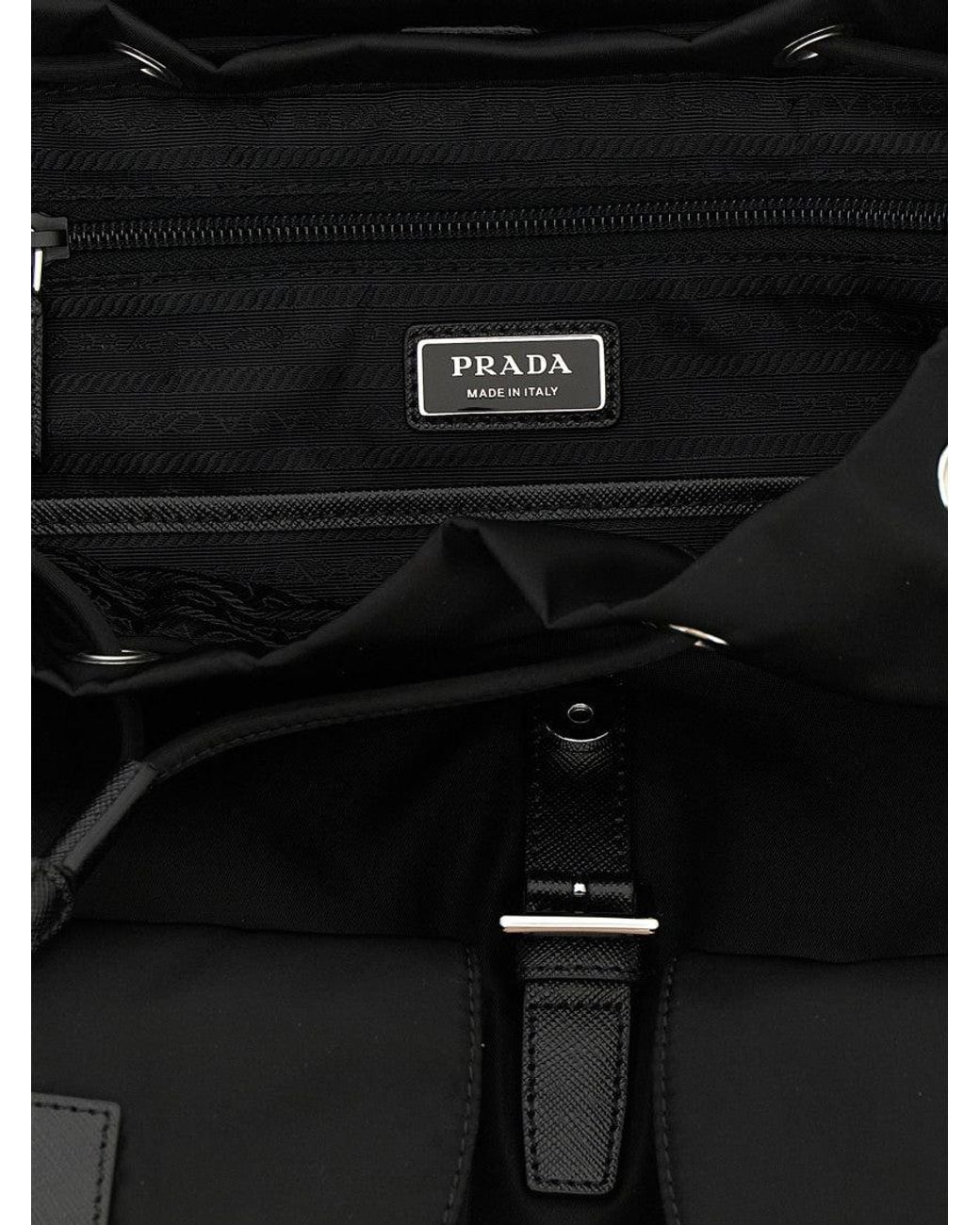 Prada Black Re-Nylon Large Backpack for men