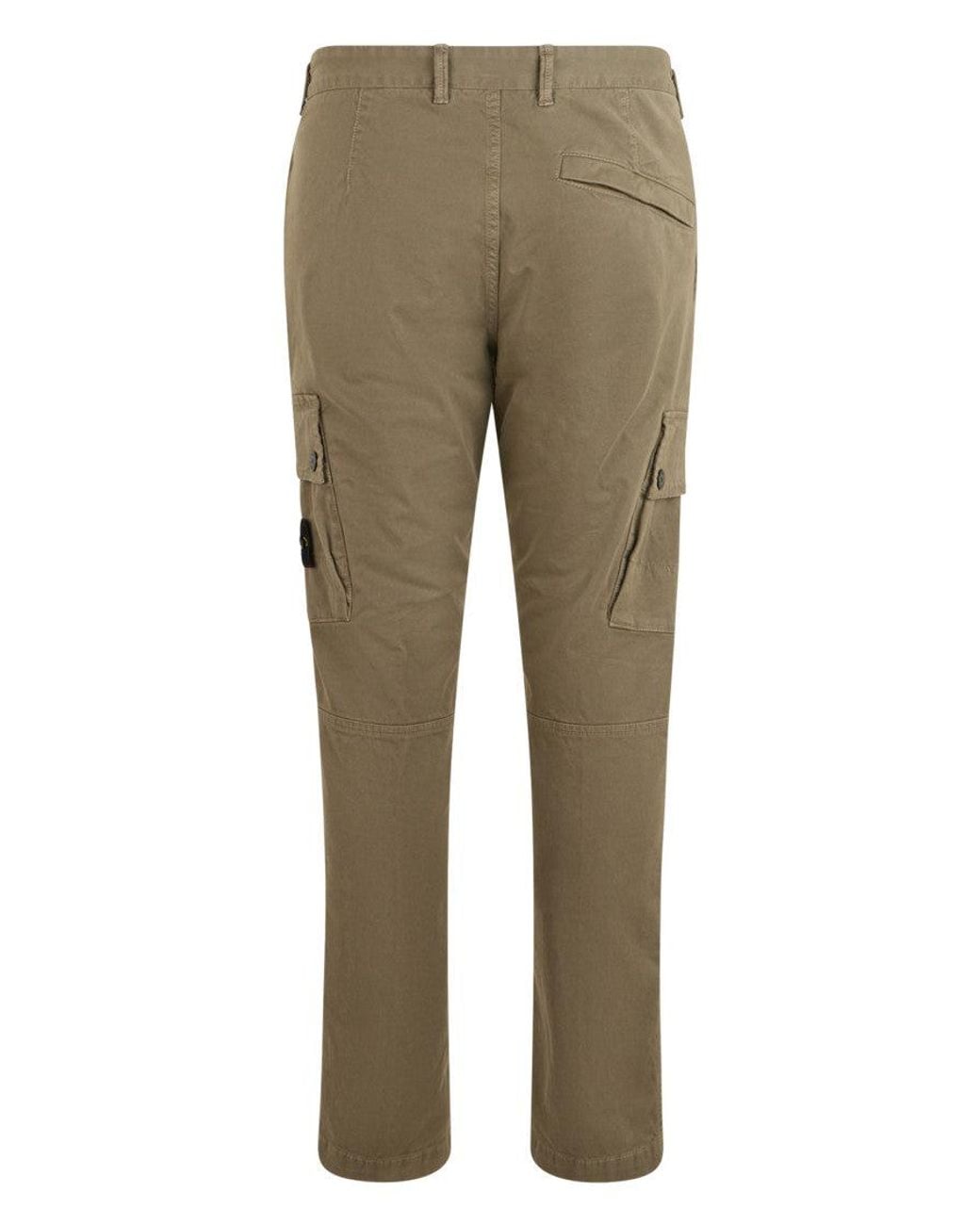 Stone Island Green Straight Cargo Pants for men