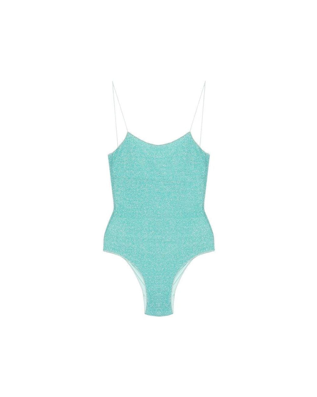 Oseree Blue Solid Swimwear