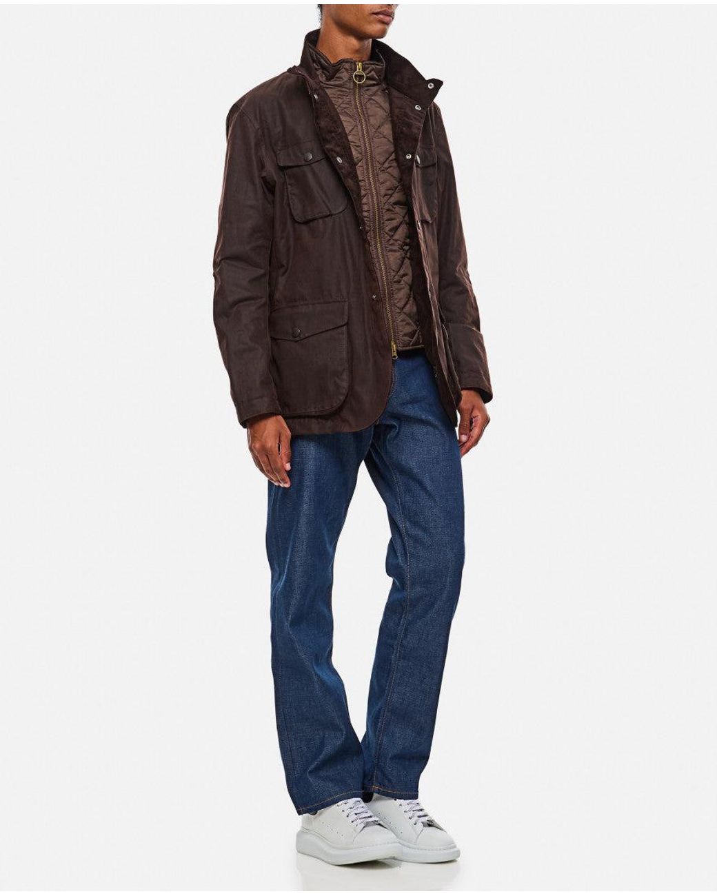 Barbour Brown Embroidered Logo Jacket for men