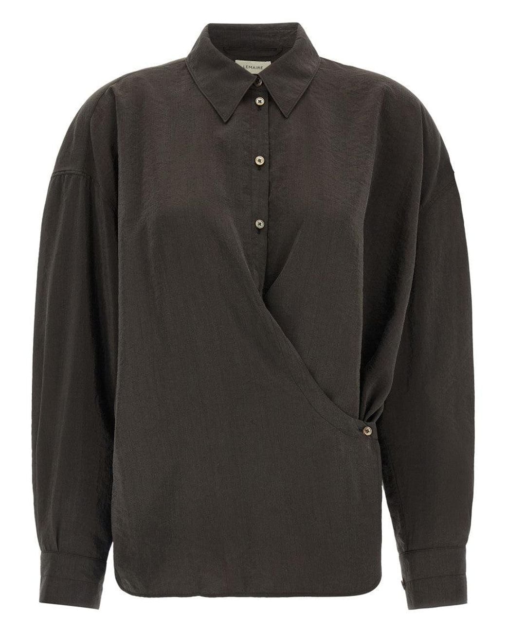Lemaire Black Relaxed Twisted Shirt