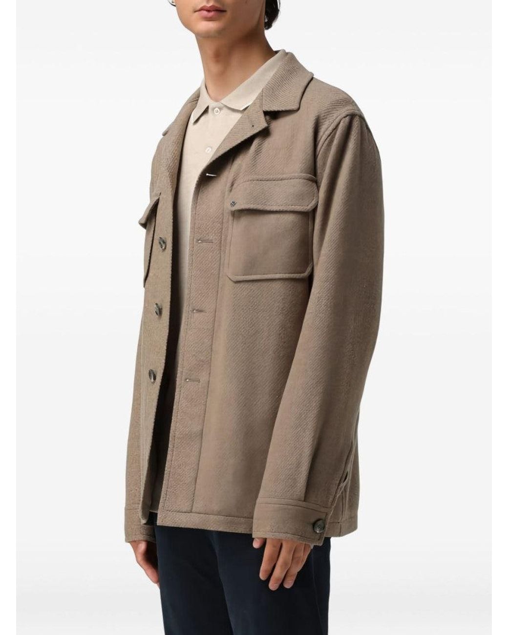 Tagliatore Natural Tempesta Jacket With Pockets for men