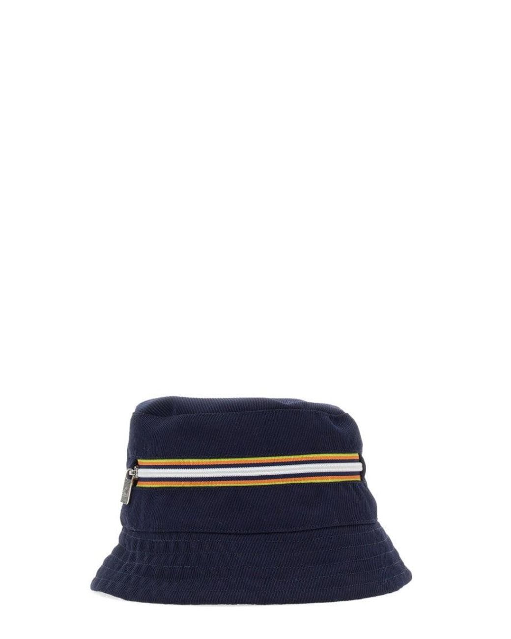 K-Way Blue Solid Bucket Hat for men