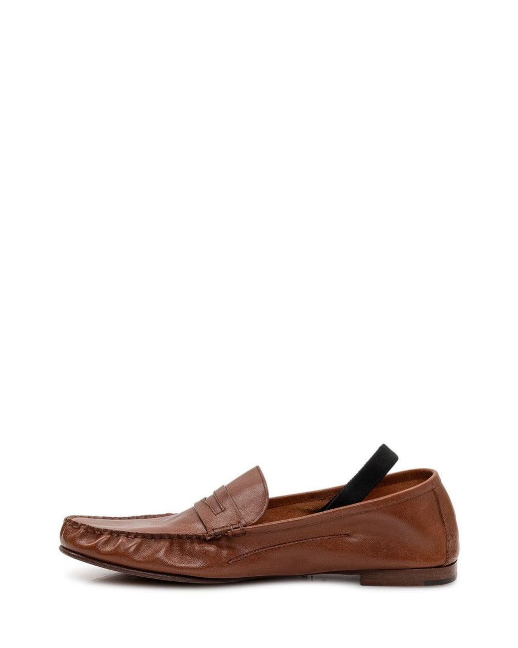Versace Brown Leather Loafers for men