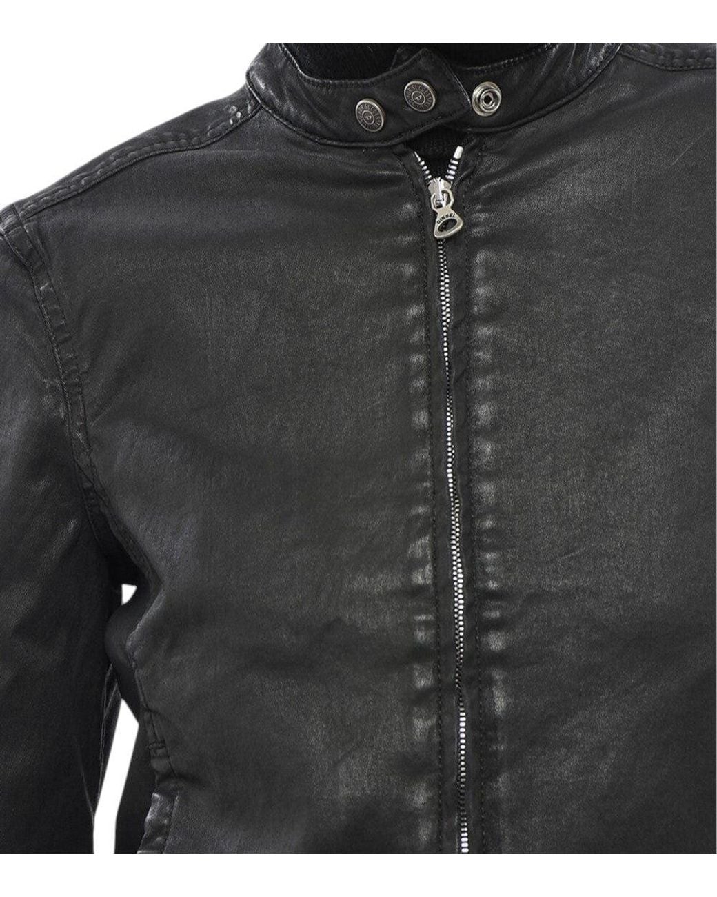 DIESEL Gray Mandarin Collar Jacket