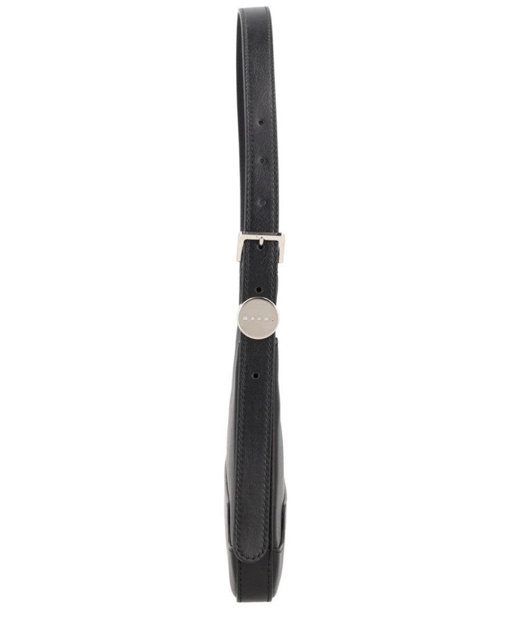 Marni Black Leather Shoulder Bag Calf