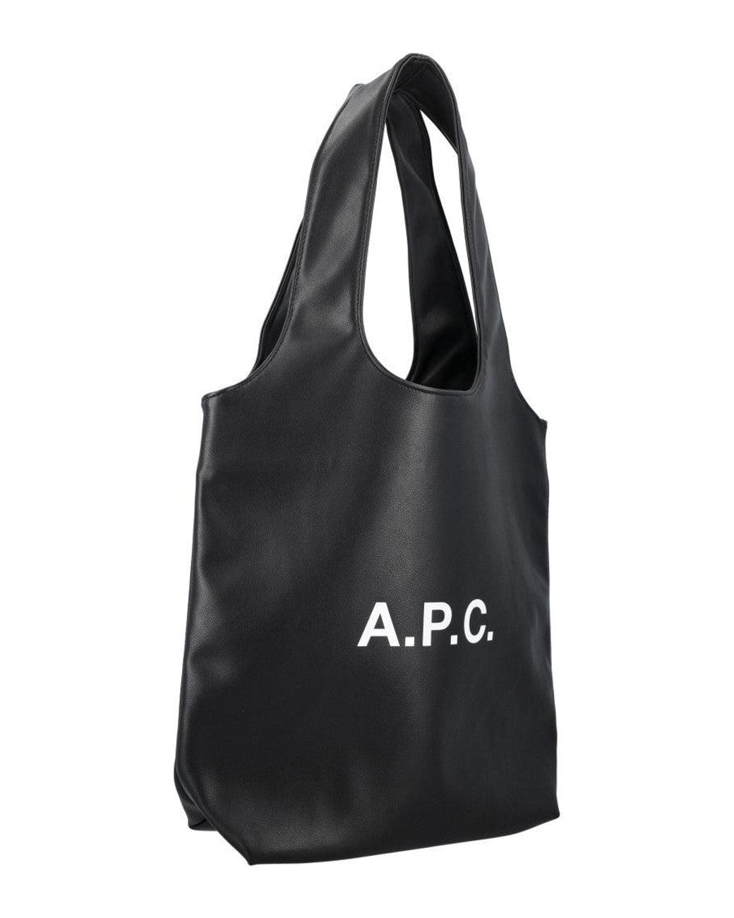 A.P.C. Black Ninon Logo-Print Tote