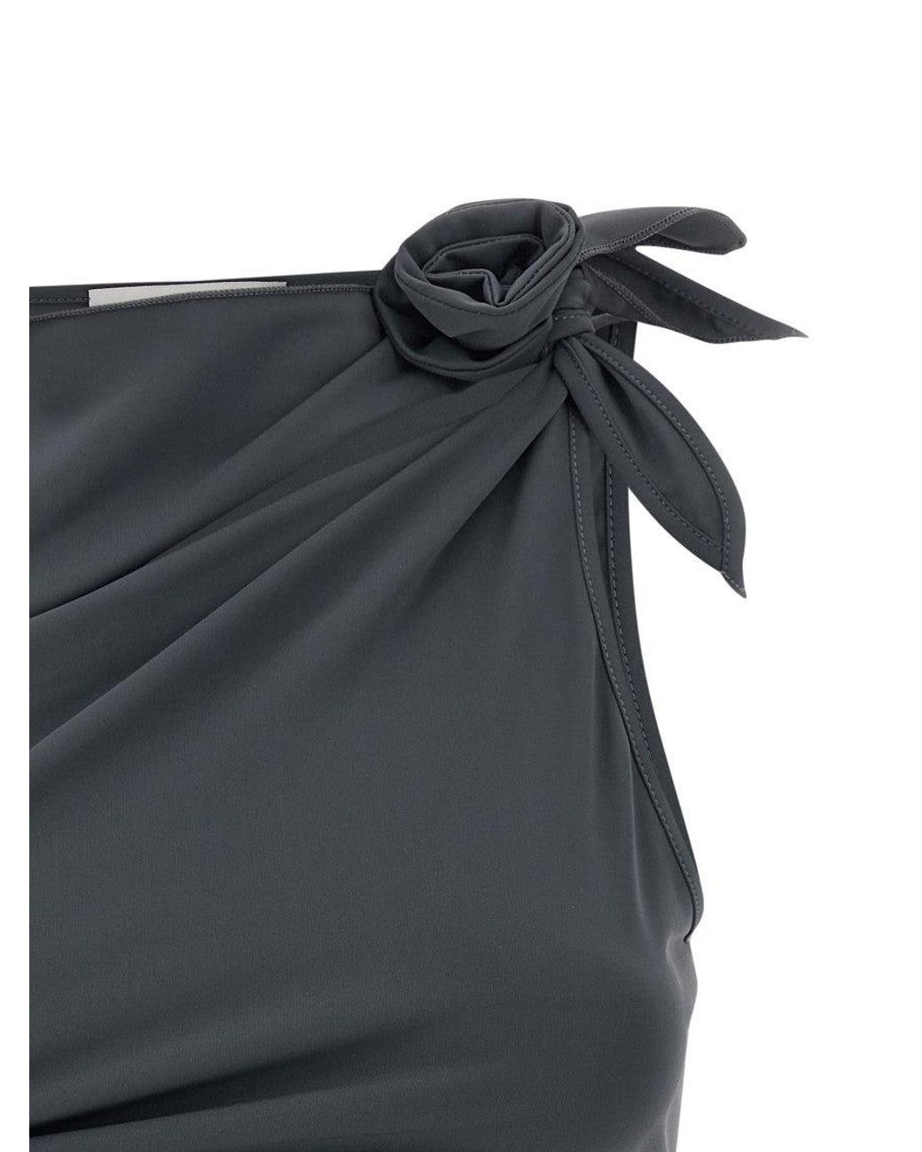 Coperni Gray 'Asymmetric Flower' Top