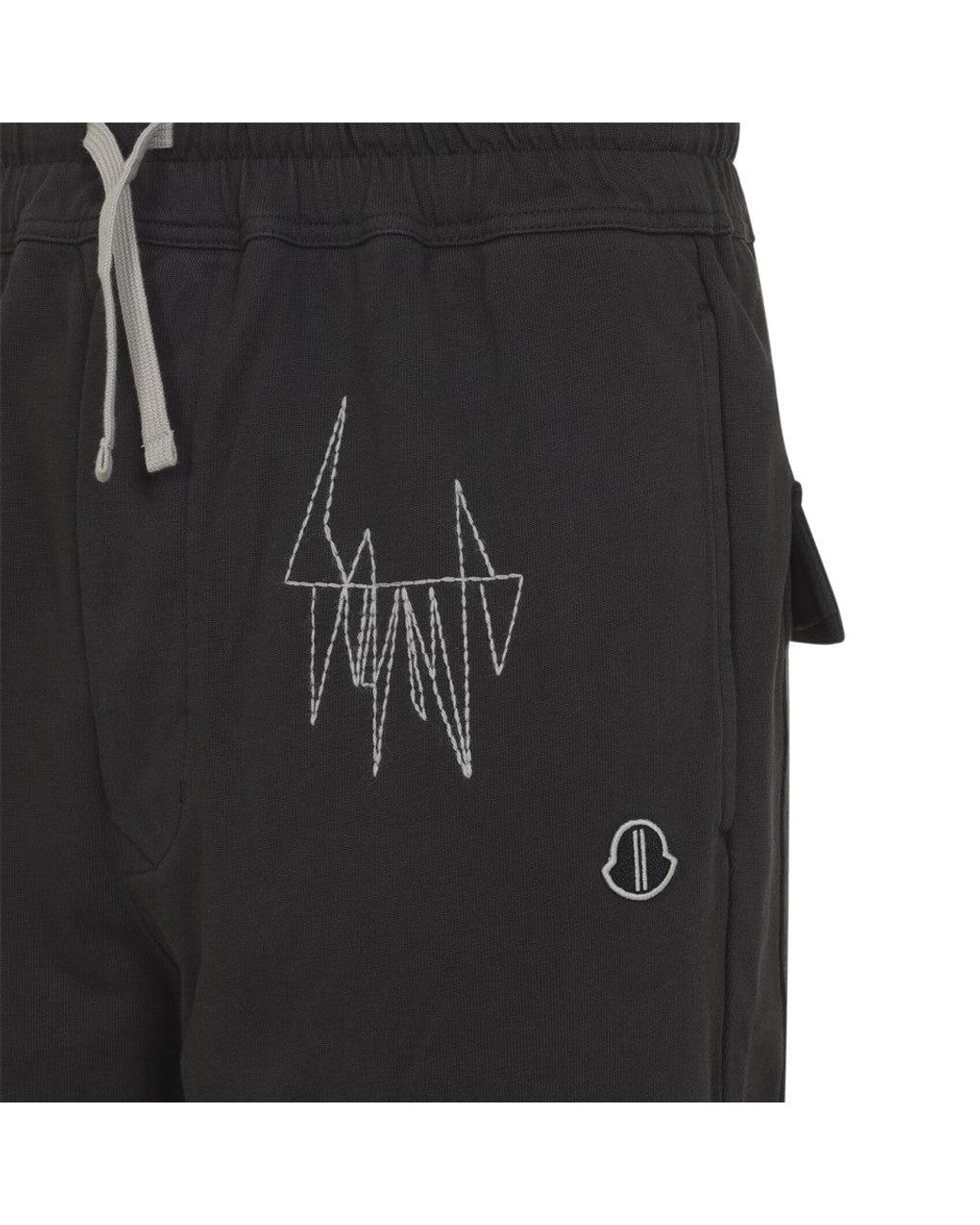 Moncler Black Relaxed Drawstring Pants for men
