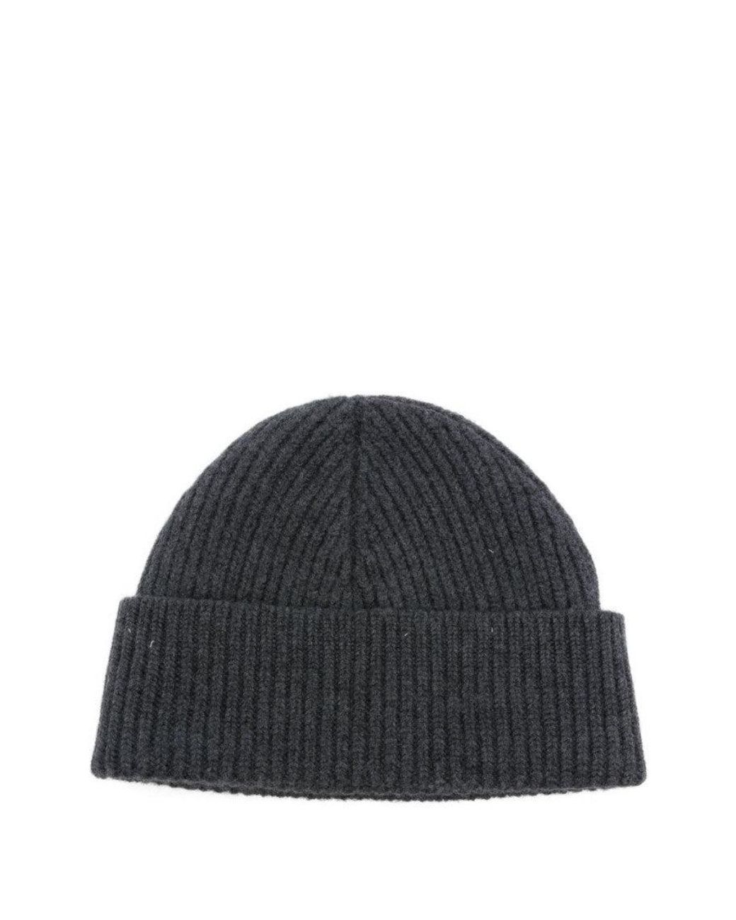 AMI Blue Ami De Coeur Wool Beanie