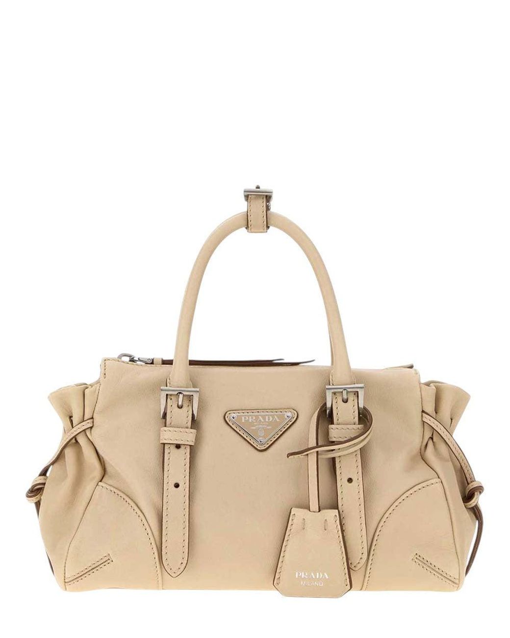Prada Natural Karin Small Satchel