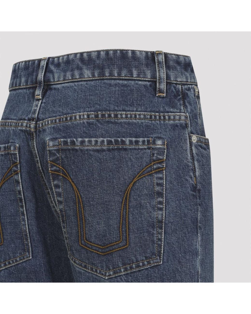 Jil Sander Blue High-Rise Jeans