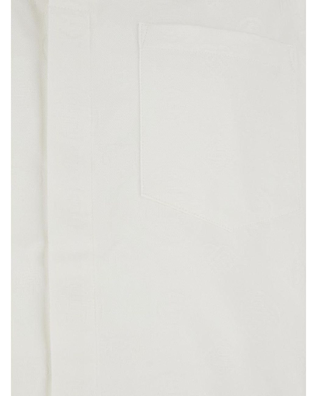 Casablanca White Relaxed Solid Shirt for men