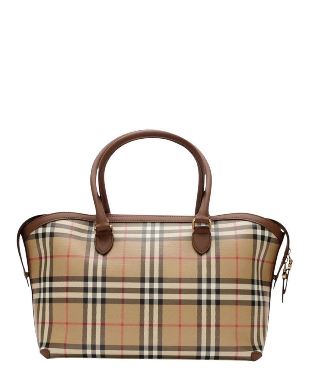 Burberry Metallic Check Small Tote