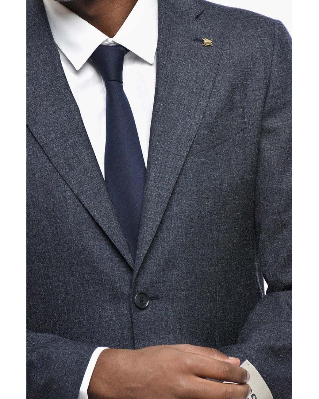 Corneliani Blue Notched Lapel Suit for men