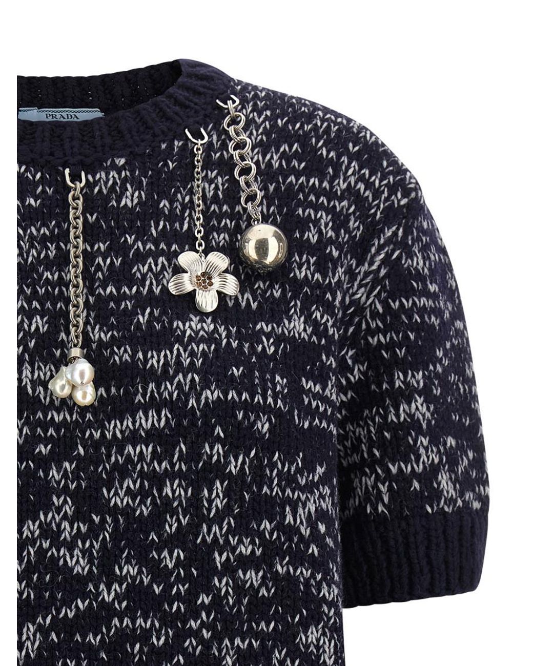 Prada Black Crew Neck Sweater