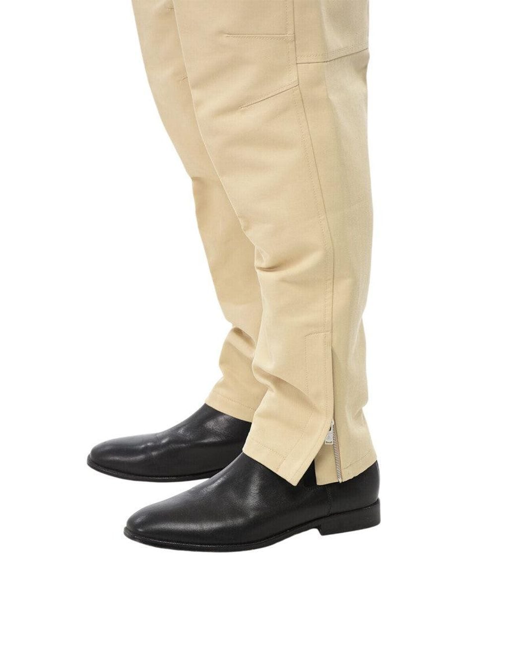 Lanvin Natural Flat Front Pants for men