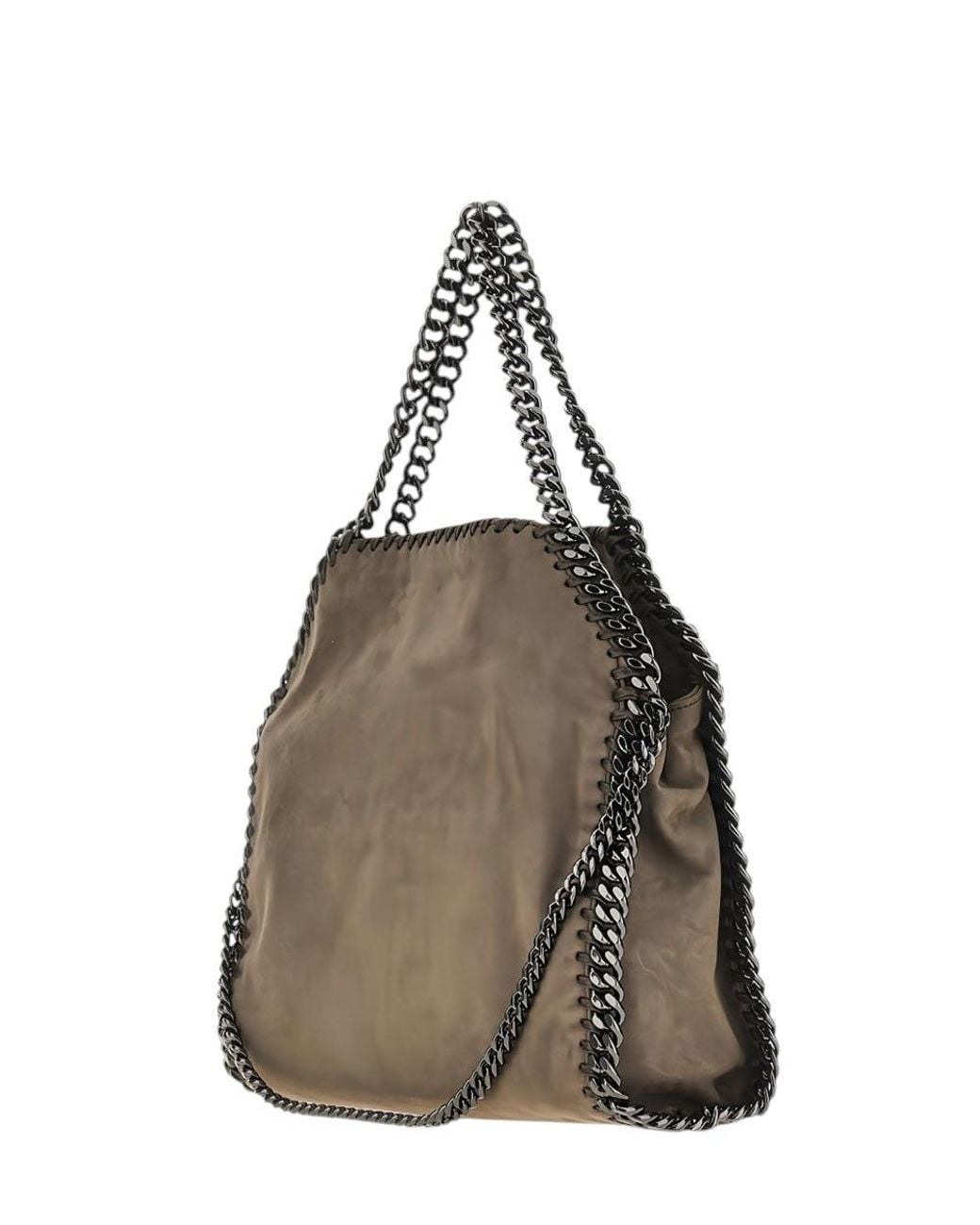 Stella McCartney Brown Dark Taupe Falabella Mini Tote