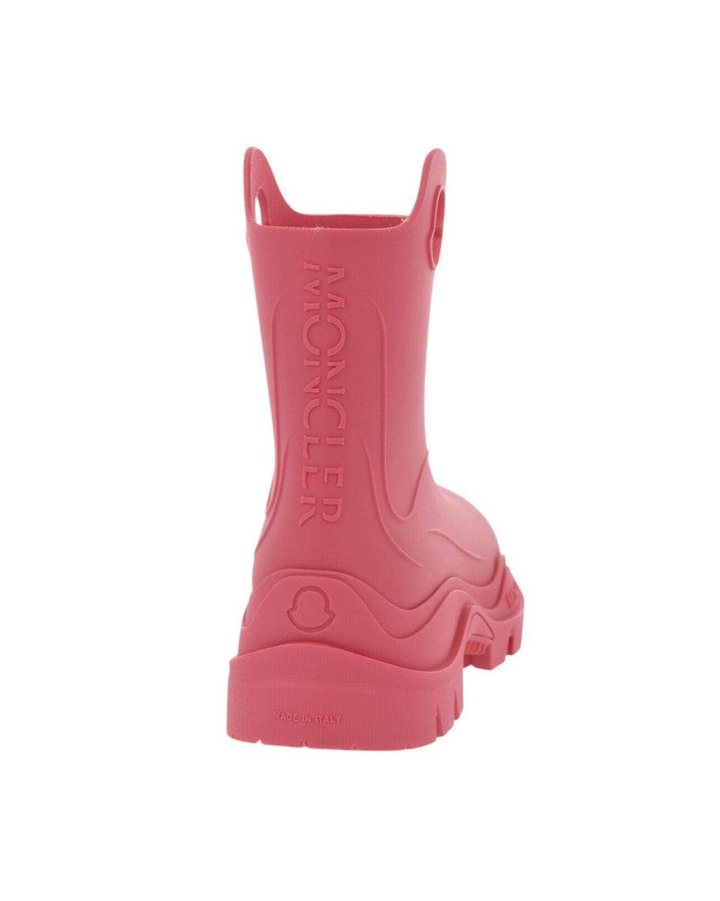 Moncler Pink Rubber Ankle Boots