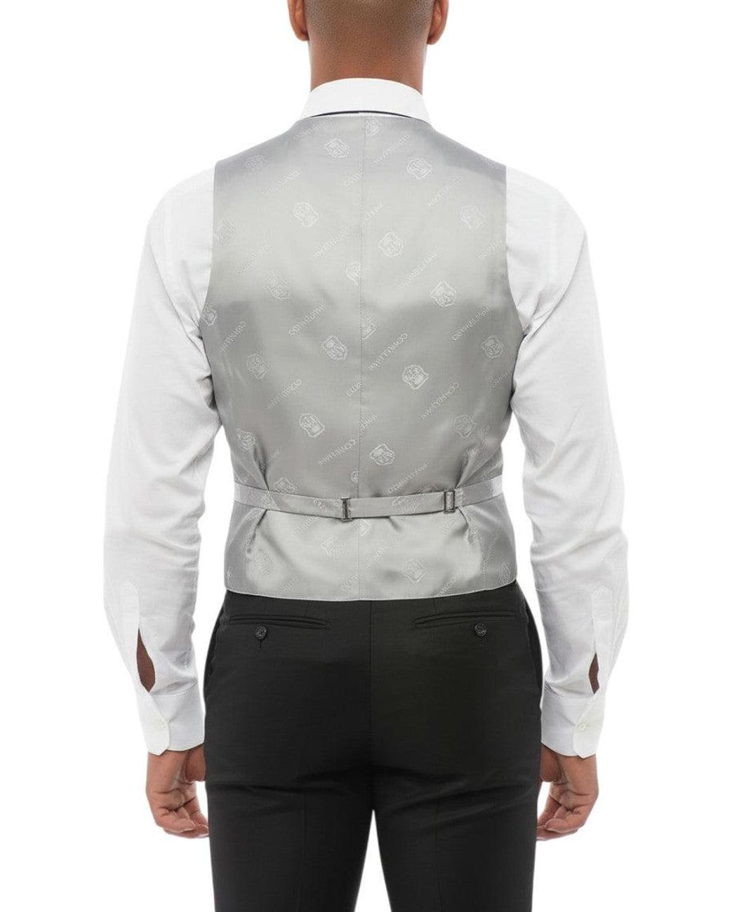 Corneliani Gray Light Solid Waistcoat for men