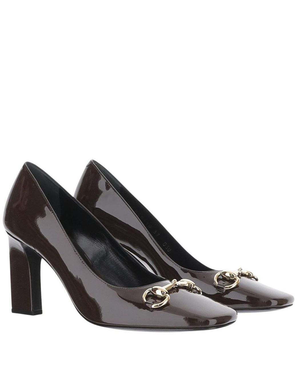 Gucci Black Dark Horsebit Pumps