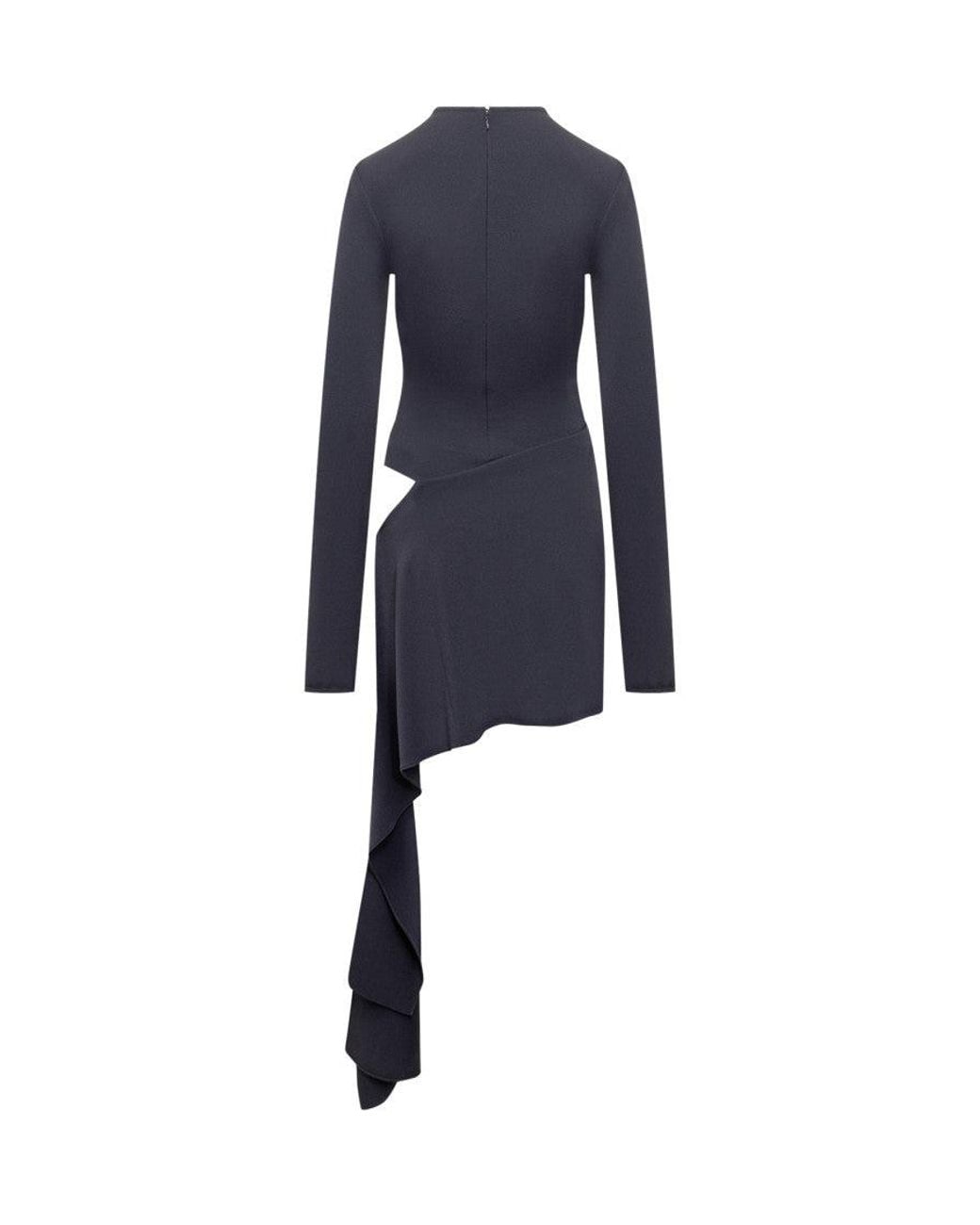 The Attico Blue Round Neck Midi Dress