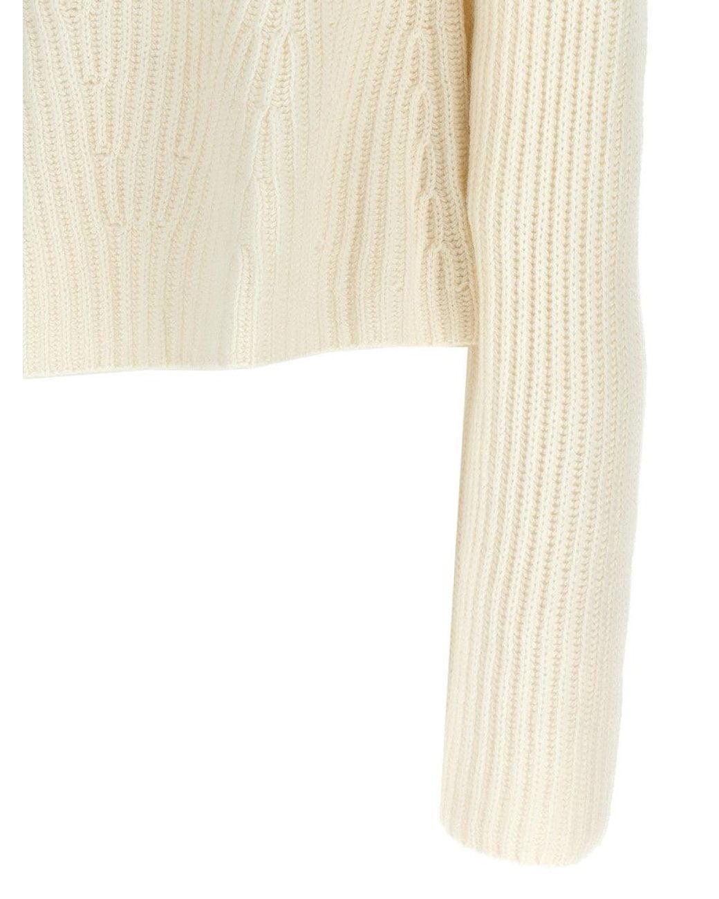Loulou de Saison White Off- Crew Neck Sweater