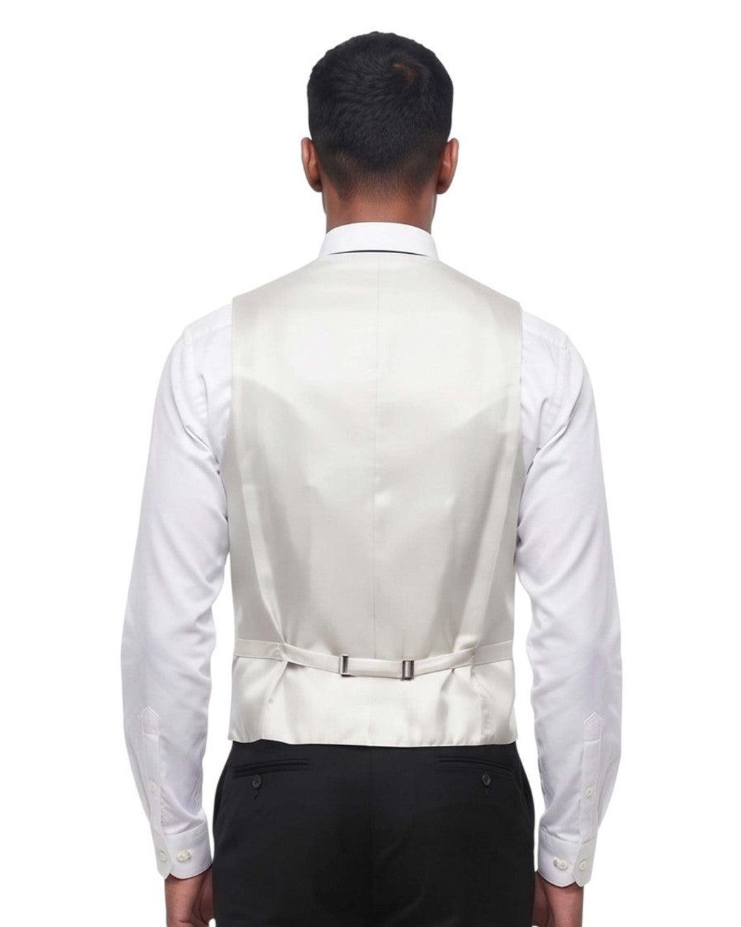 Corneliani White Textured Waistcoat for men