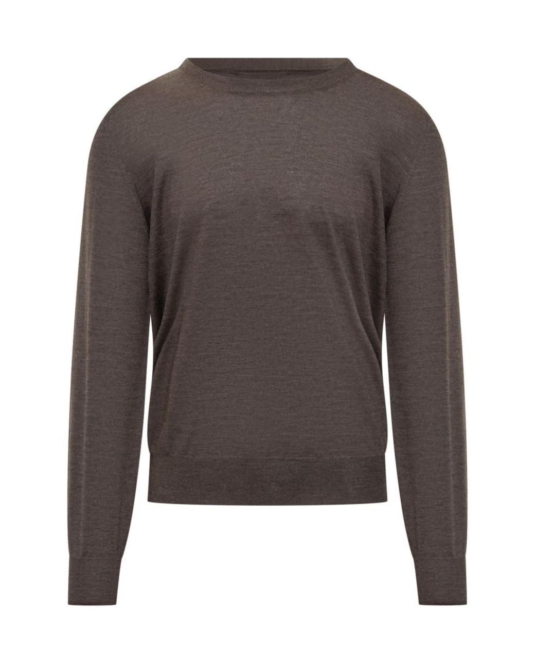 Brunello Cucinelli Gray Solid Sweaters for men