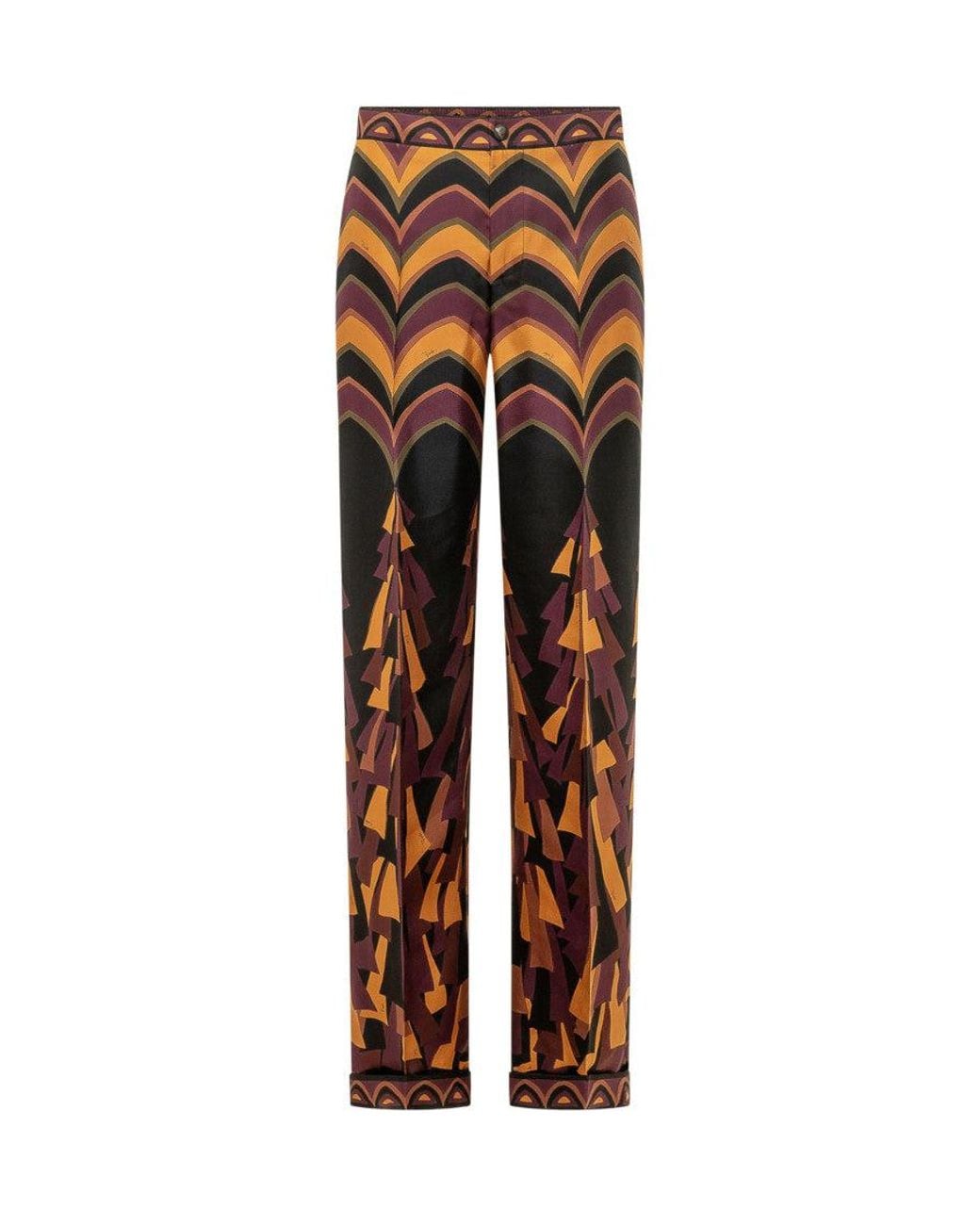 Emilio Pucci Orange Straight Flat Front Pants