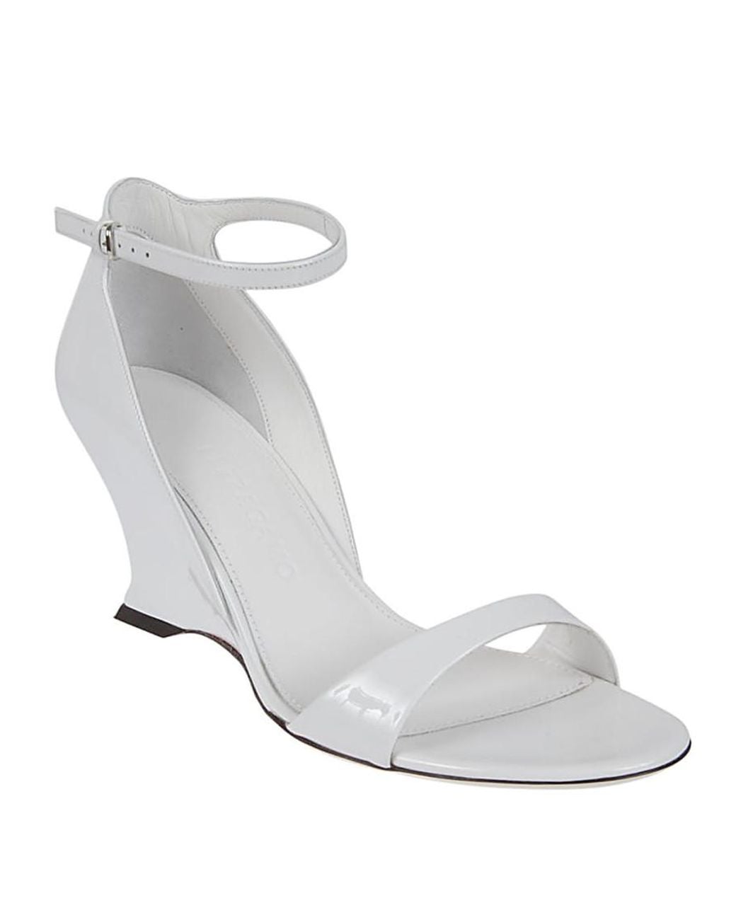 Ferragamo White Elegant Sandals For