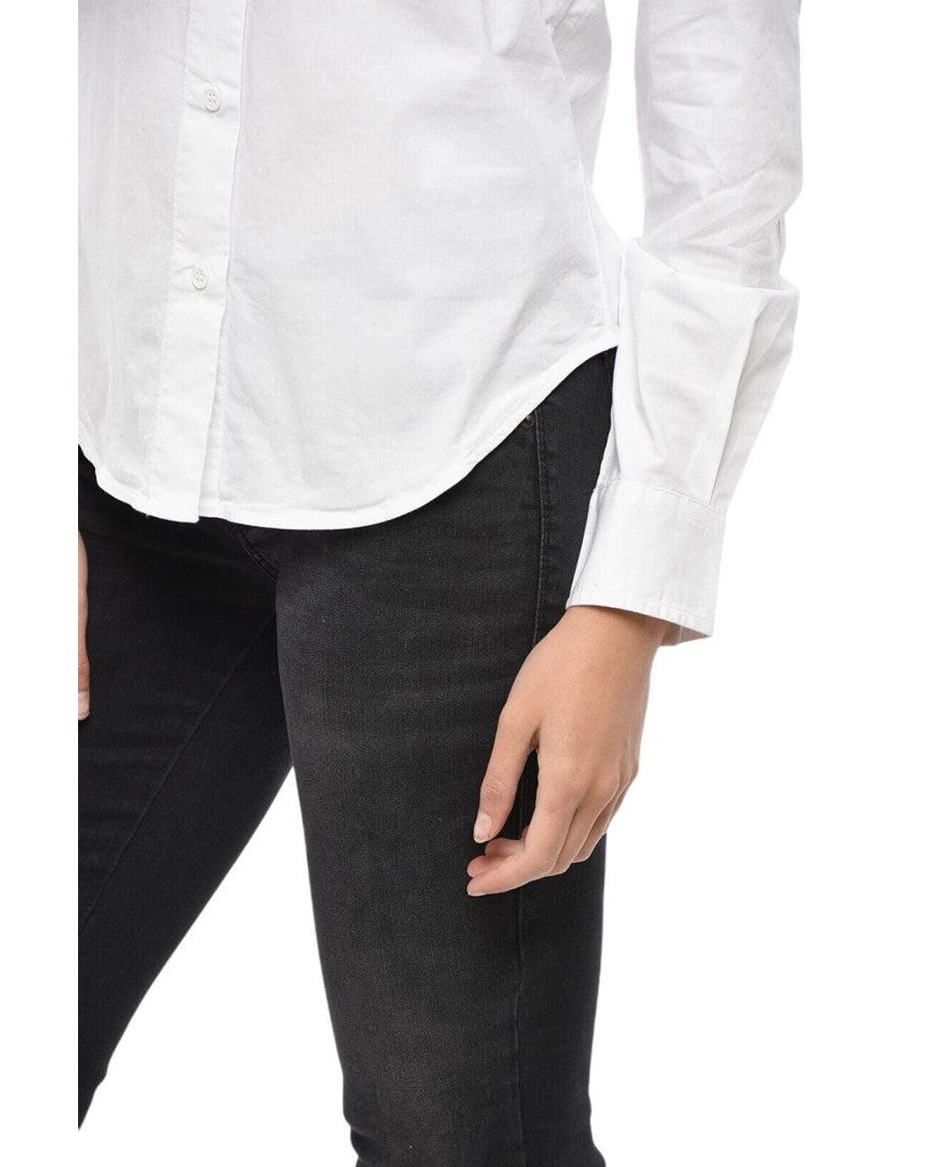 DIESEL White Slim Solid Shirt